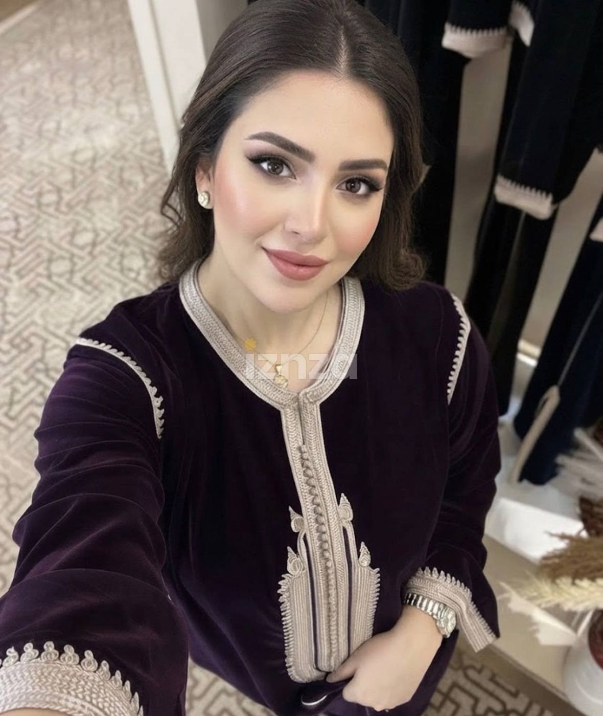 قفطان مبرة تاج حرير مخدوم بسفيفة متقونة — 5