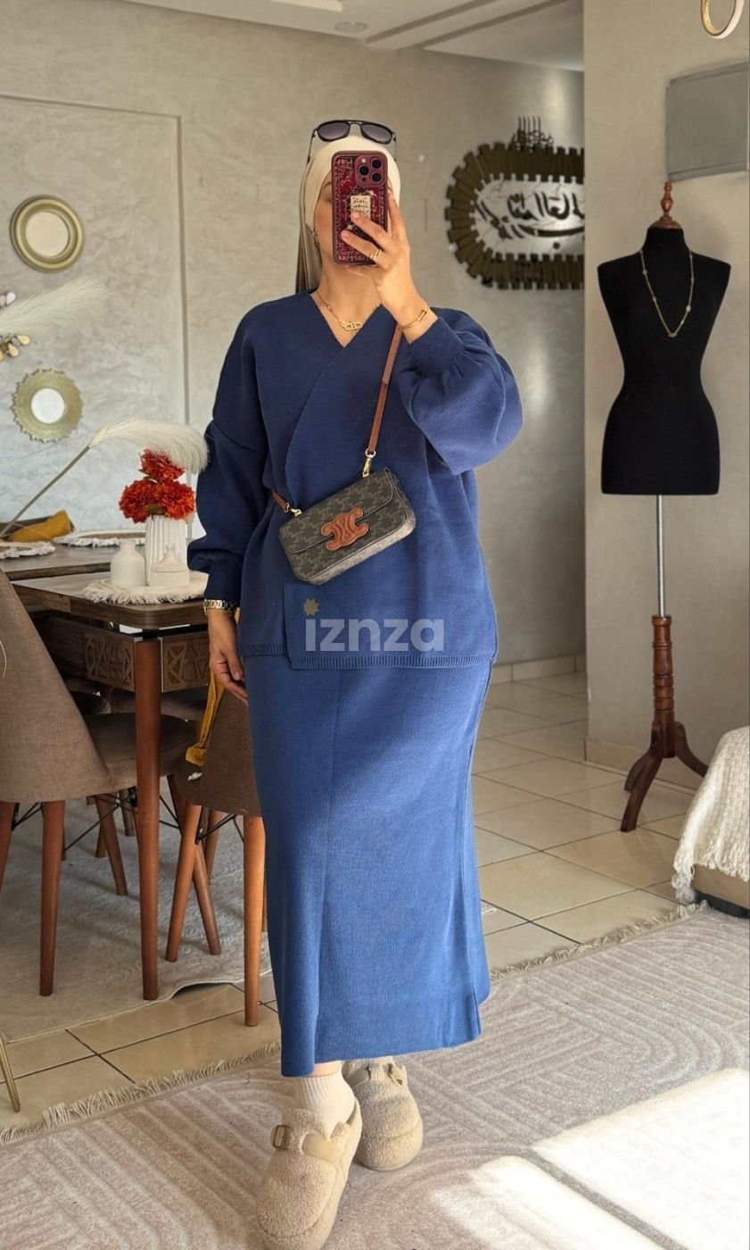 طقم كيمونو وصاية طويلة مع الحزام - 3 ديال القطع - 320 درهم — 2
