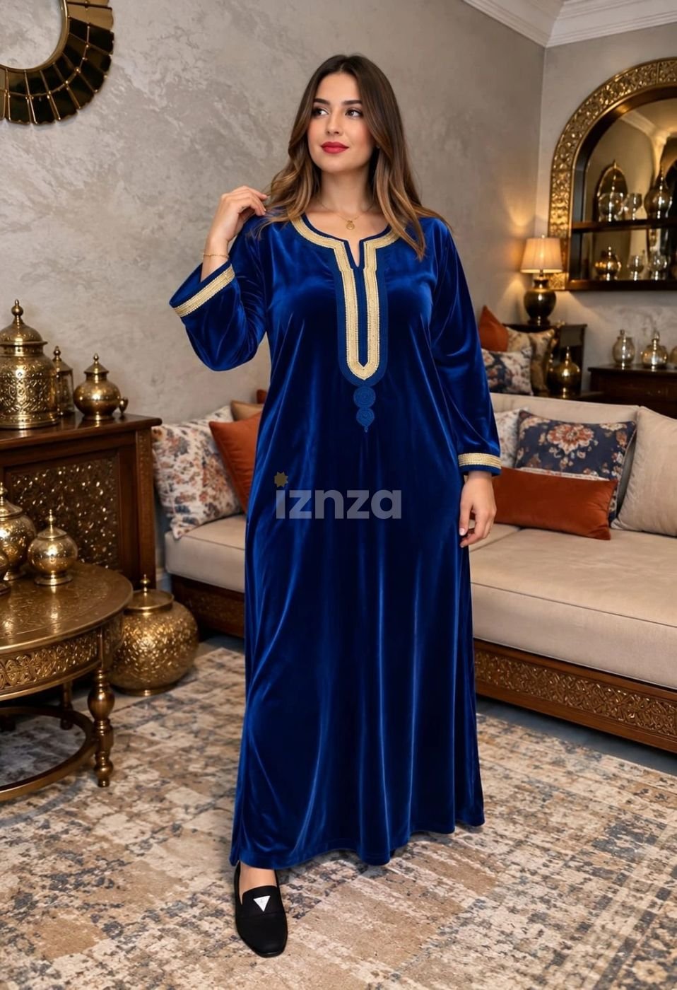 كندورة مغربية مبّرة ممتازة بالطرزة والعقيق 🇲🇦 — 5