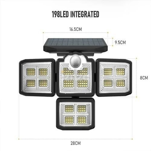 كشاف إضاءة LED   ، مزود بمستشعر حركة.Projecteur LED solaire extérieur avec détecteur de mouvement. — 2