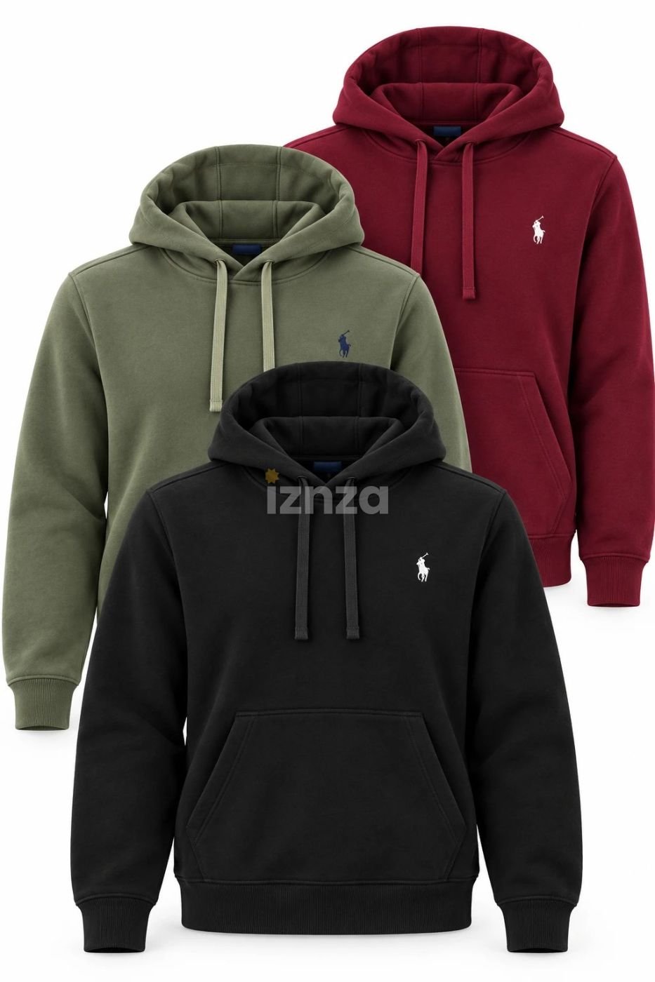 Pack de 3 Hoodies Homme – 3 couleurs, tailles M à 3XL — 3