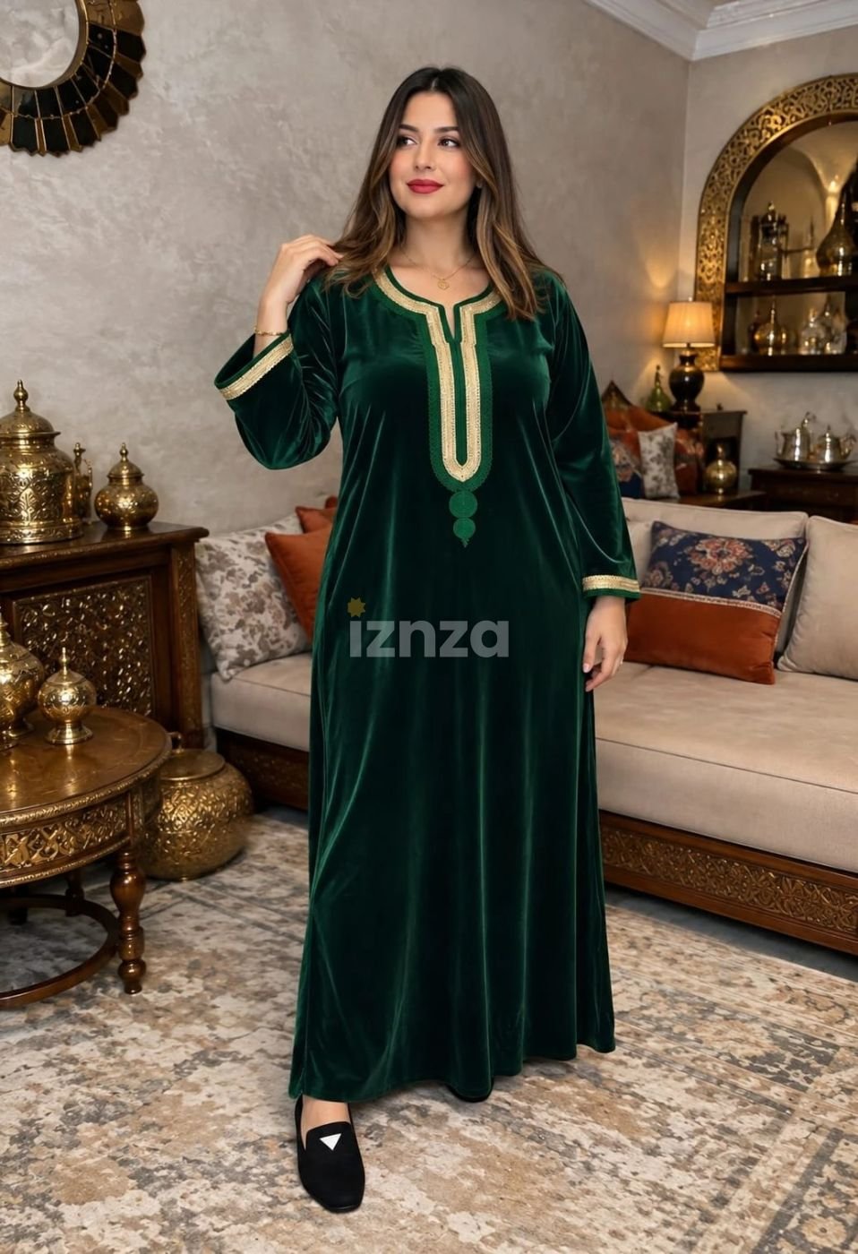 كندورة مغربية مبّرة ممتازة بالطرزة والعقيق 🇲🇦 — 2